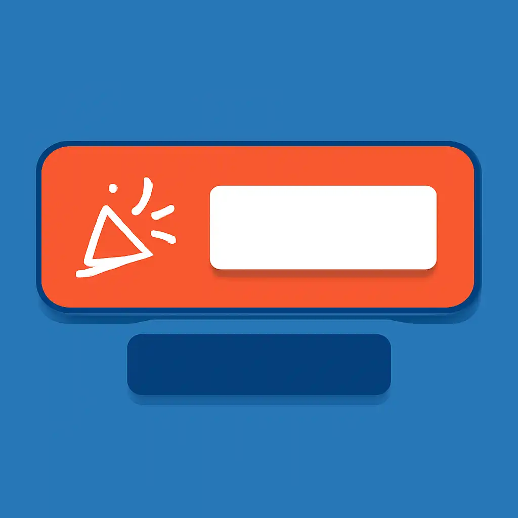 Close-up of button or form field for party